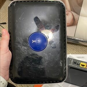 Netgear Black and Blue Router